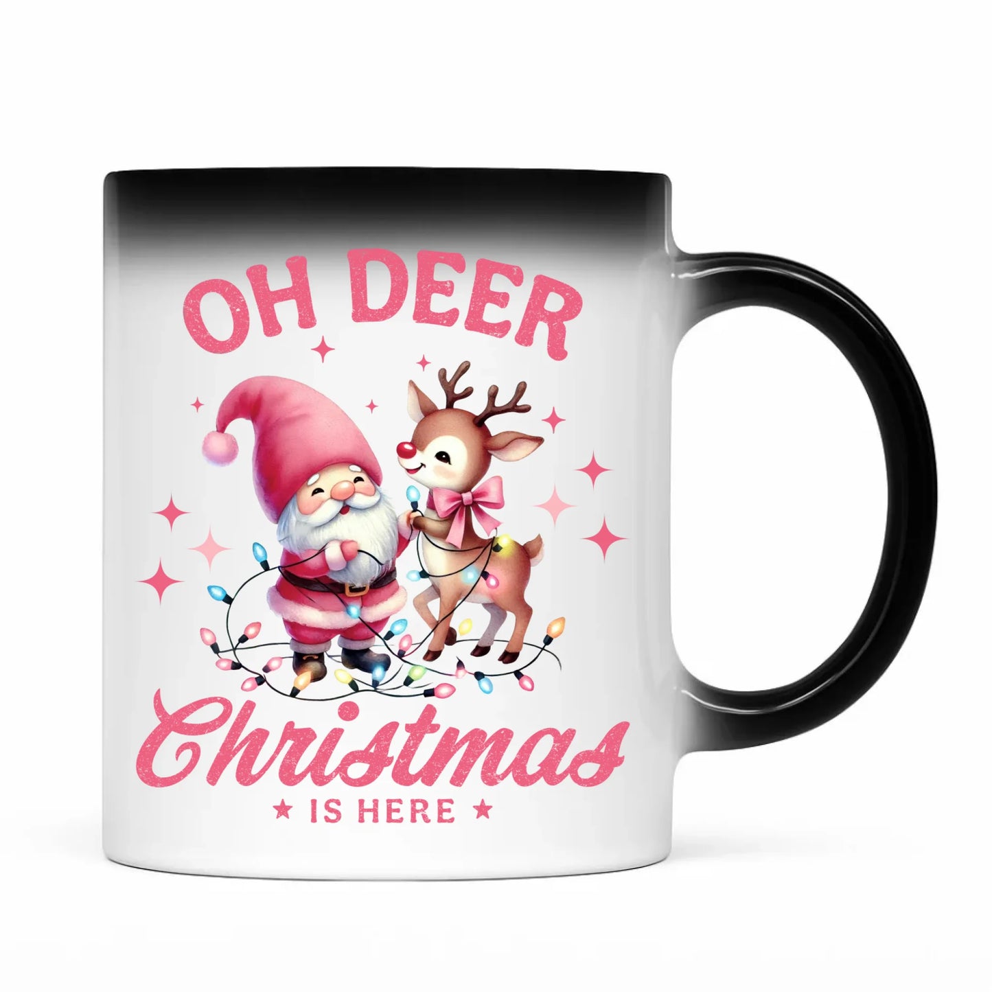 Kubek magiczny świąteczny - Oh deer Christmas is here BN59 - StoryCups.pl