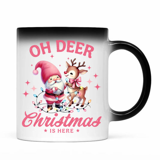 Kubek magiczny świąteczny - Oh deer Christmas is here BN59 - StoryCups.pl