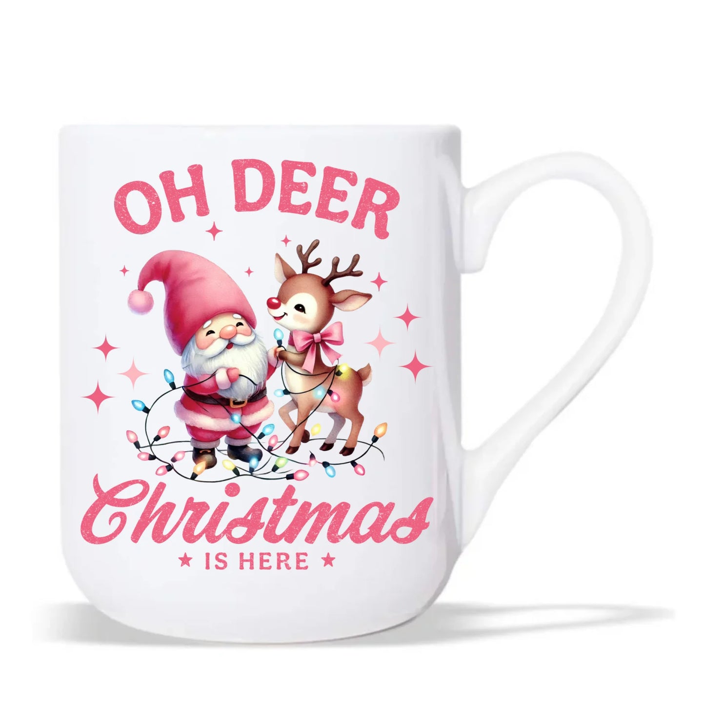 Kubek elegant świąteczny - Oh deer Christmas is here BN59 - StoryCups.pl