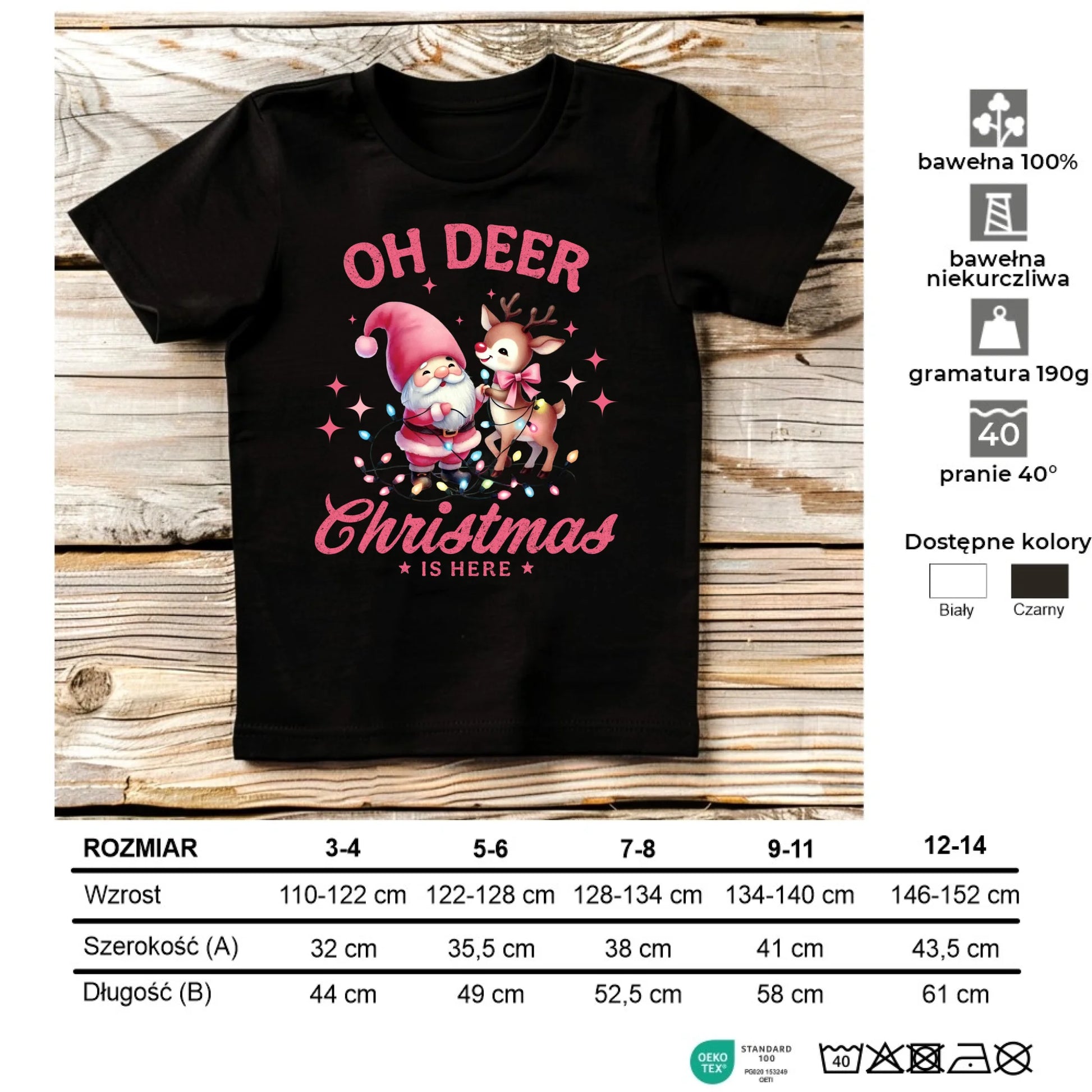 Koszulka dziecięca świąteczna - Oh deer Christmas is here BN59 - StoryCups.pl