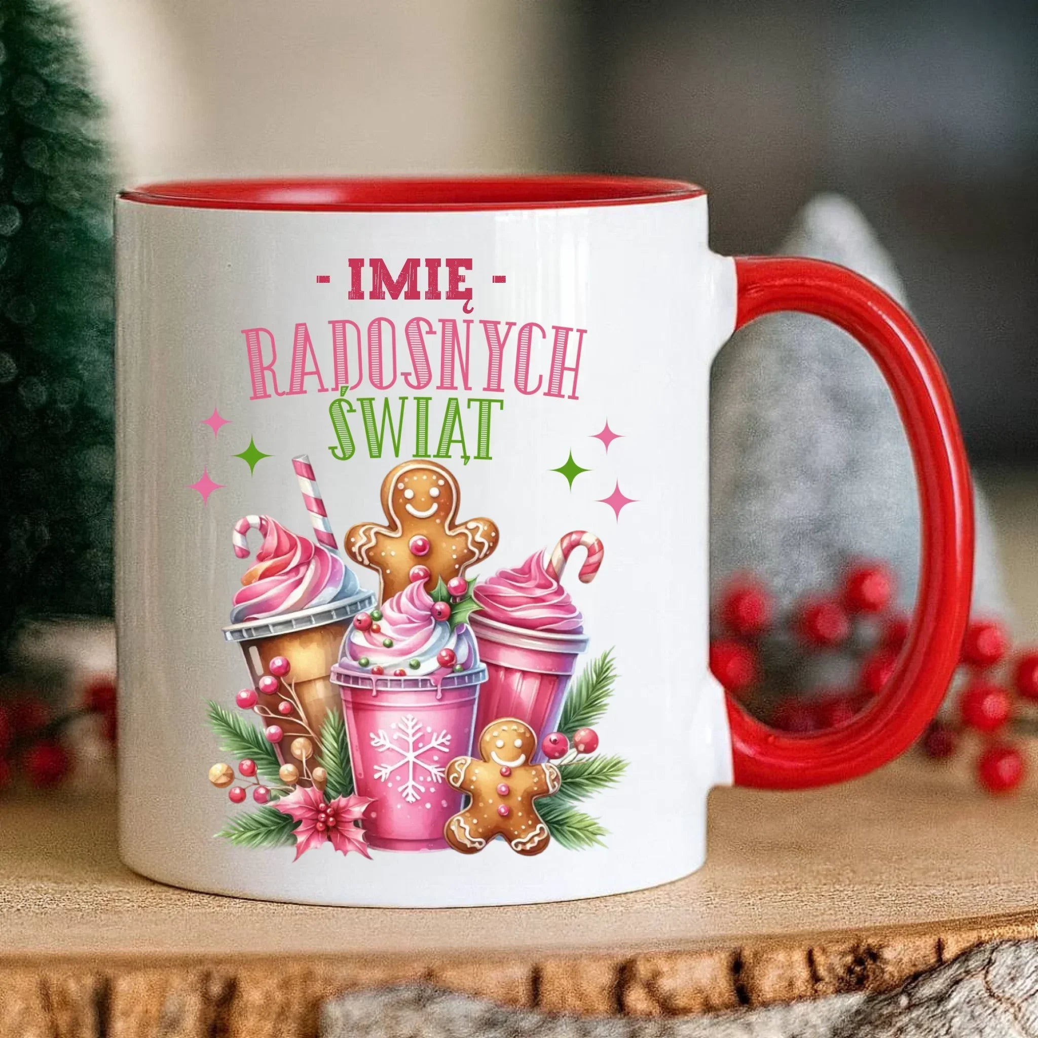 Kubek świąteczny - Radosnych Świąt - personalizowany BN58 - StoryCups.pl