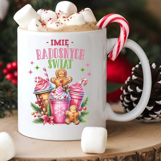 Kubek świąteczny - Radosnych Świąt - personalizowany BN58 - StoryCups.pl
