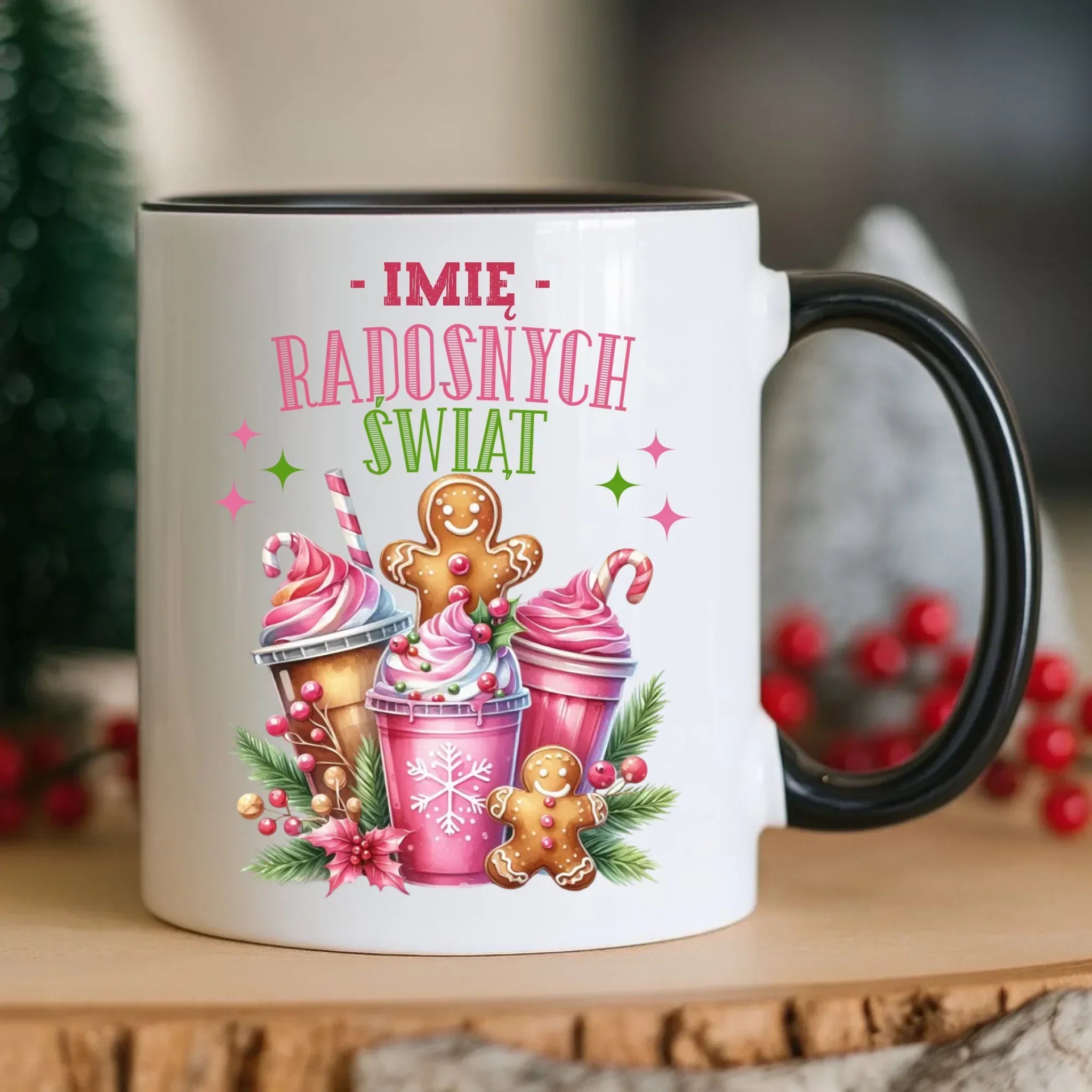 Kubek świąteczny - Radosnych Świąt - personalizowany BN58 - StoryCups.pl