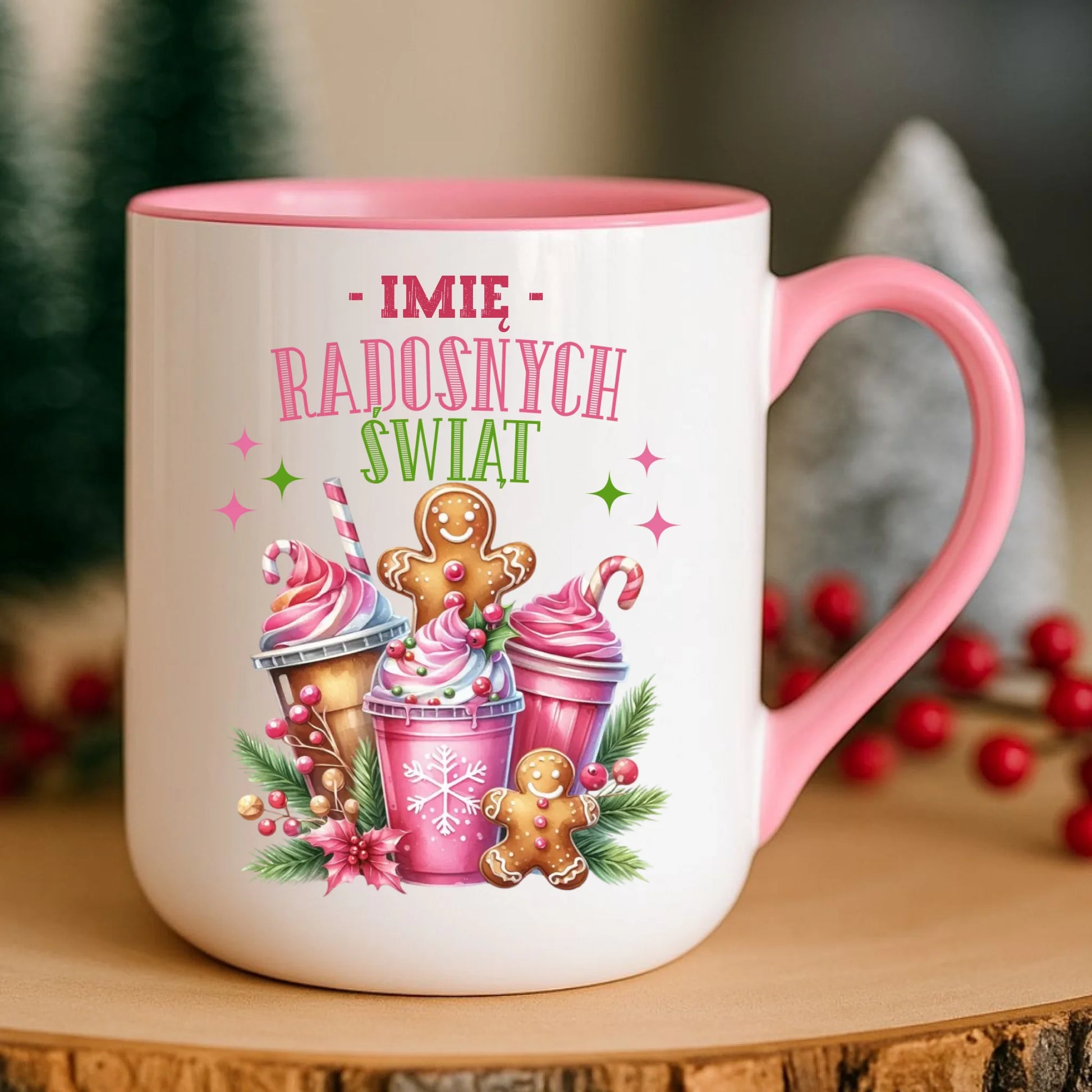 Kubek elegant świąteczny - Radosnych Świąt - personalizowany BN58 - StoryCups.pl