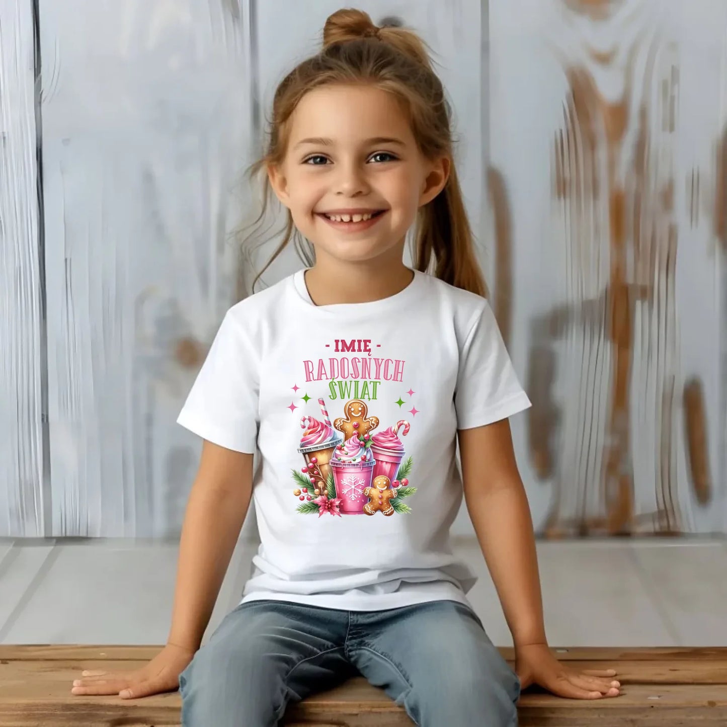 Koszulka dziecięca świąteczna - Radosnych Świąt - personalizowana BN58 - StoryCups.pl