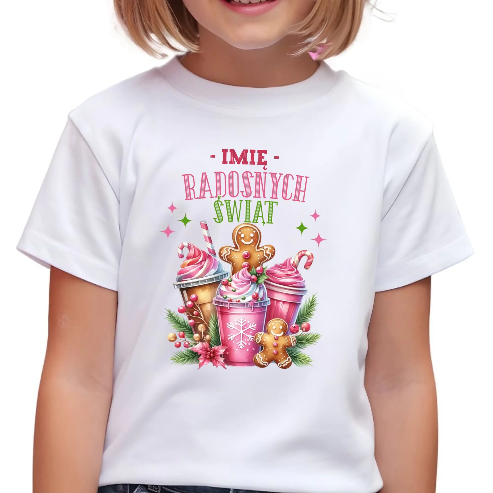 Koszulka dziecięca świąteczna - Radosnych Świąt - personalizowana BN58 - StoryCups.pl