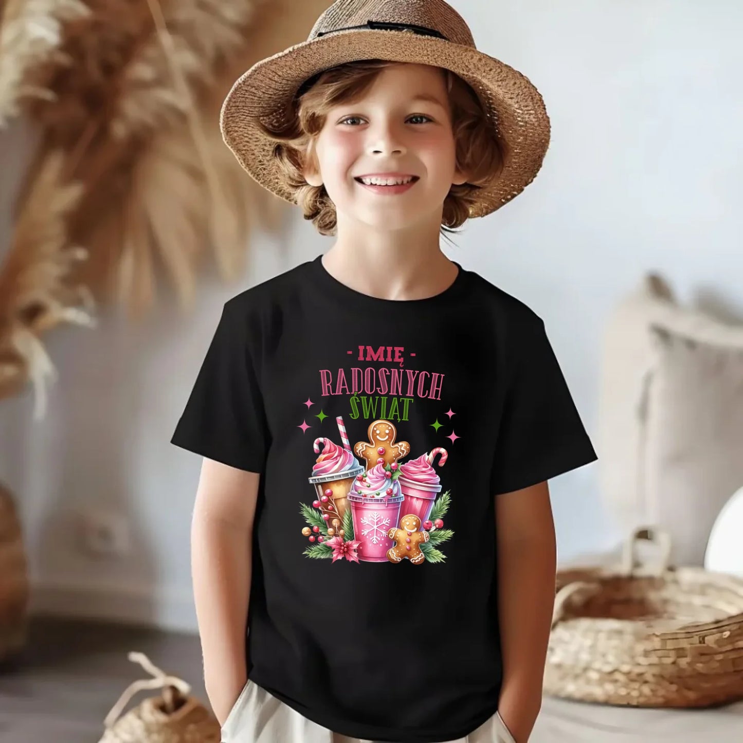 Koszulka dziecięca świąteczna - Radosnych Świąt - personalizowana BN58 - StoryCups.pl