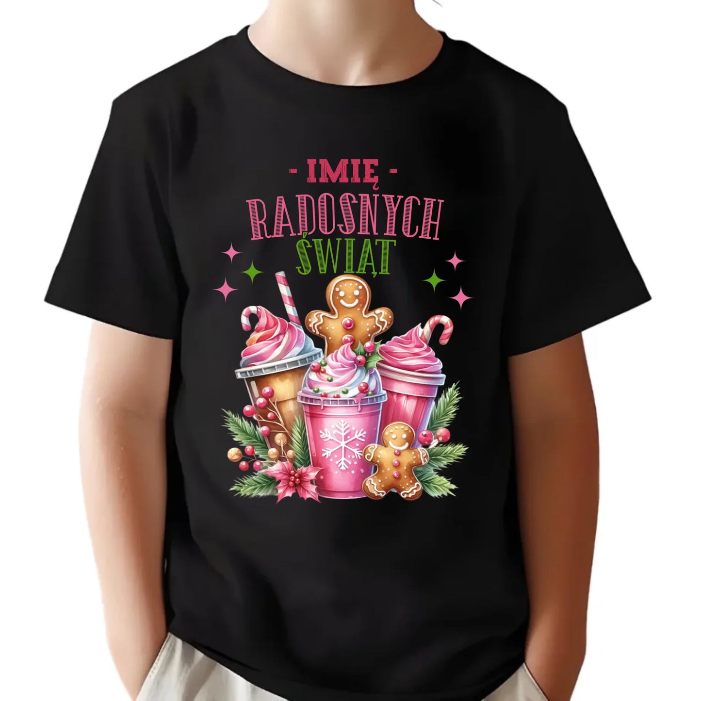 Koszulka dziecięca świąteczna - Radosnych Świąt - personalizowana BN58 - StoryCups.pl