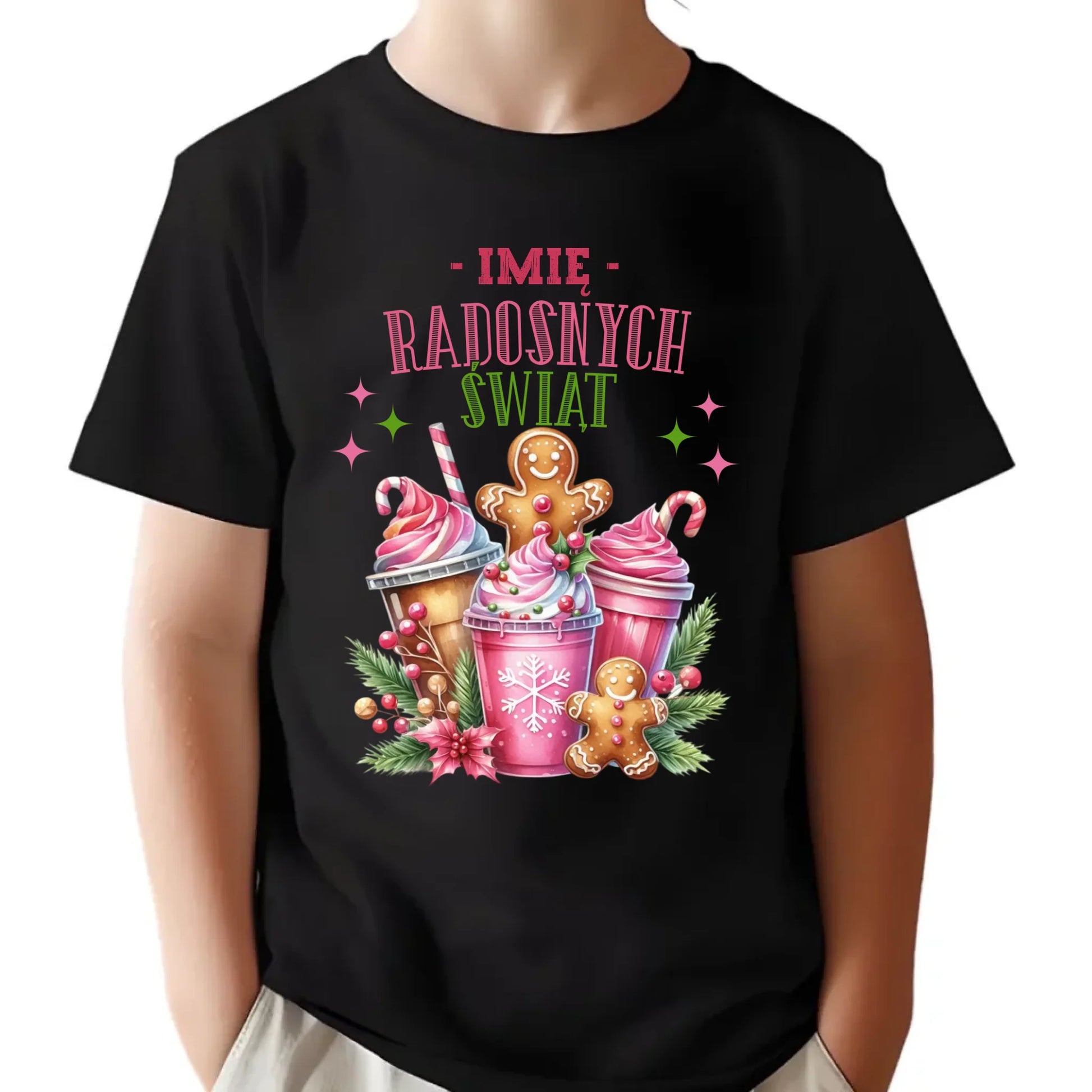 Koszulka dziecięca świąteczna - Radosnych Świąt - personalizowana BN58 - StoryCups.pl