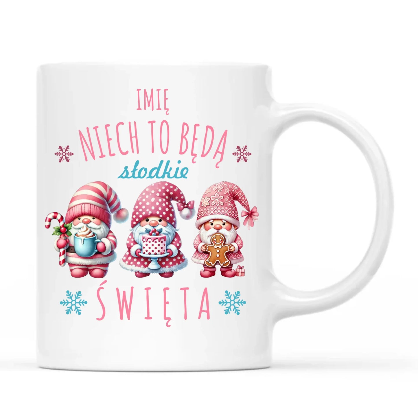 Kubek świąteczny - Skrzaty Słodkie Święta - personalizowany BN57 - StoryCups.pl