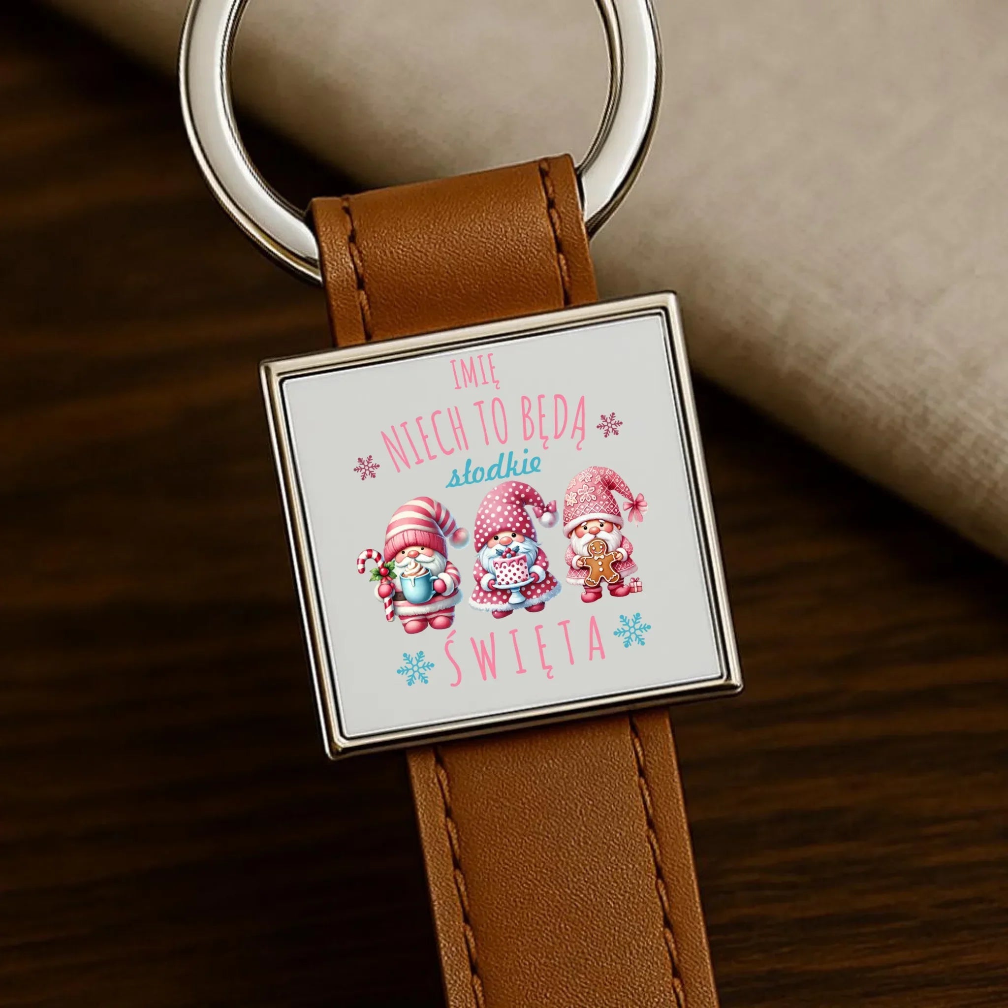 Brelok świąteczny - Skrzaty Słodkie Święta - personalizowany BN57 - StoryCups.pl