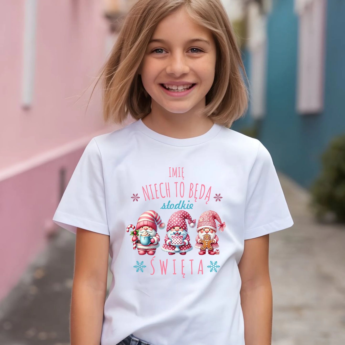 Koszulka dziecięca świąteczna- Skrzaty Słodkie Święta - personalizowana BN57 - StoryCups.pl