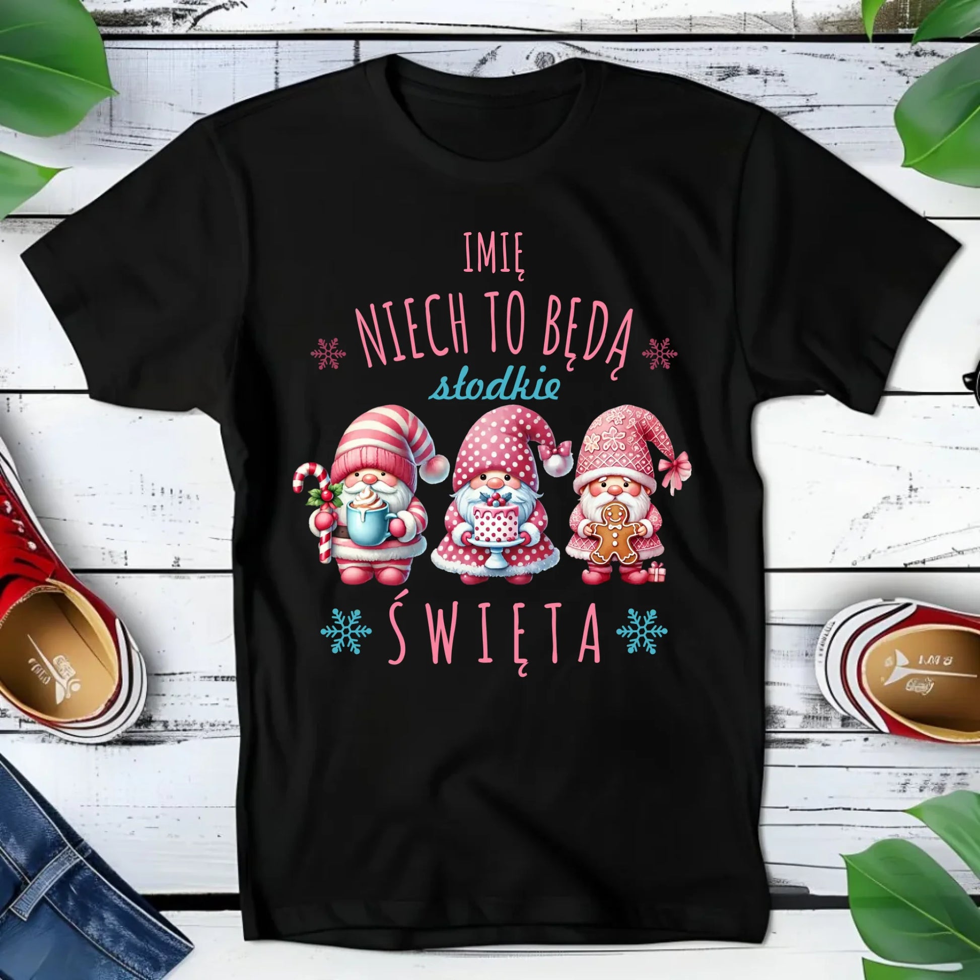 Koszulka dziecięca świąteczna- Skrzaty Słodkie Święta - personalizowana BN57 - StoryCups.pl