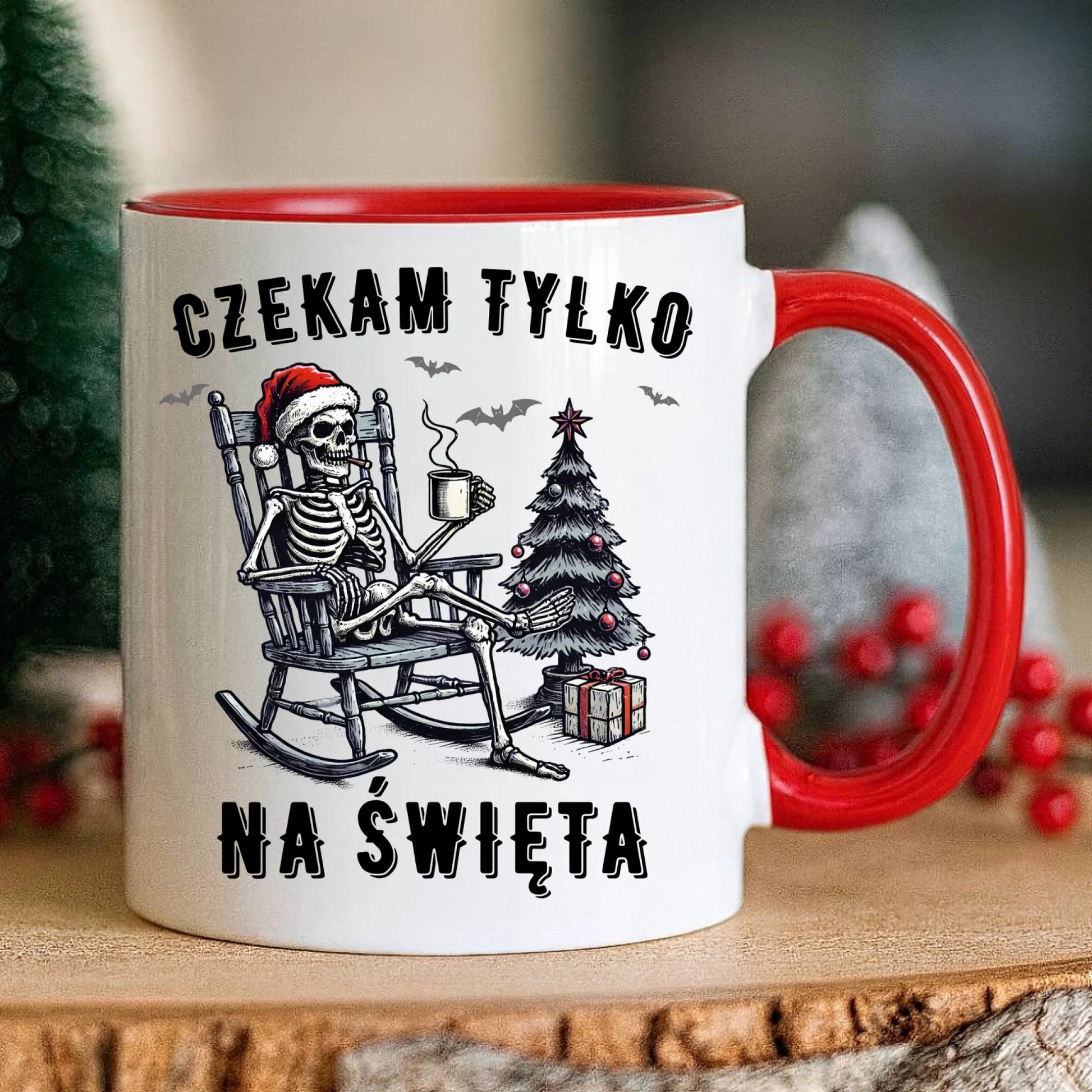 Kubek świąteczny - Czekam tylko na święta BN56 - StoryCups.pl