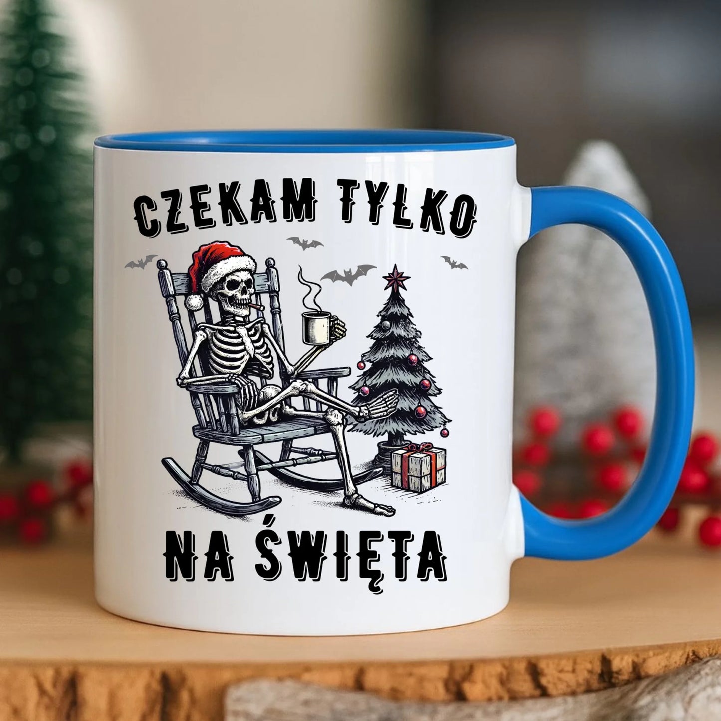 Kubek świąteczny - Czekam tylko na święta BN56 - StoryCups.pl