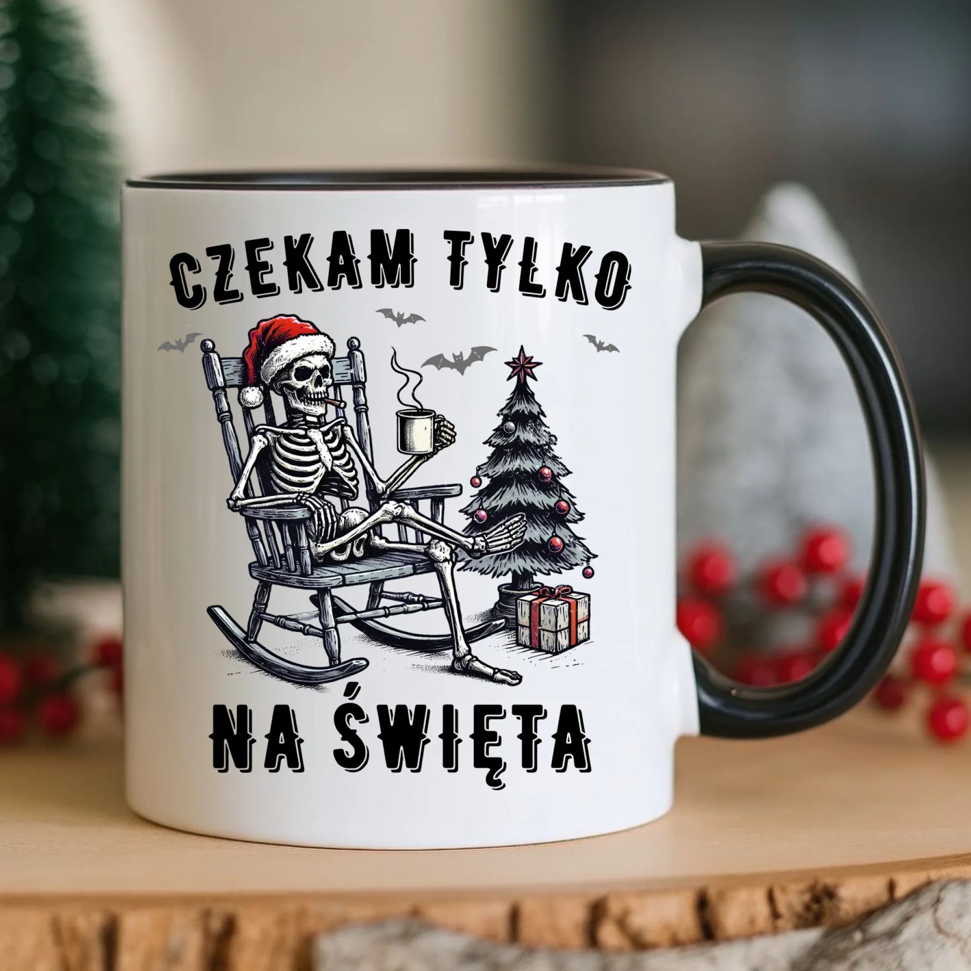 Kubek świąteczny - Czekam tylko na święta BN56 - StoryCups.pl