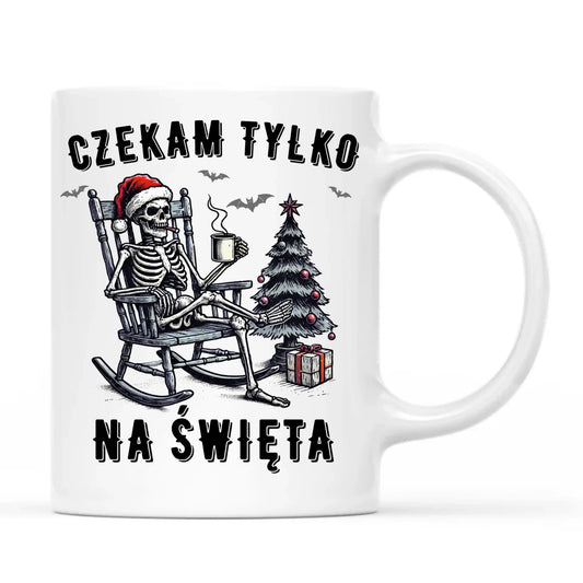 Kubek świąteczny - Czekam tylko na święta BN56 - StoryCups.pl