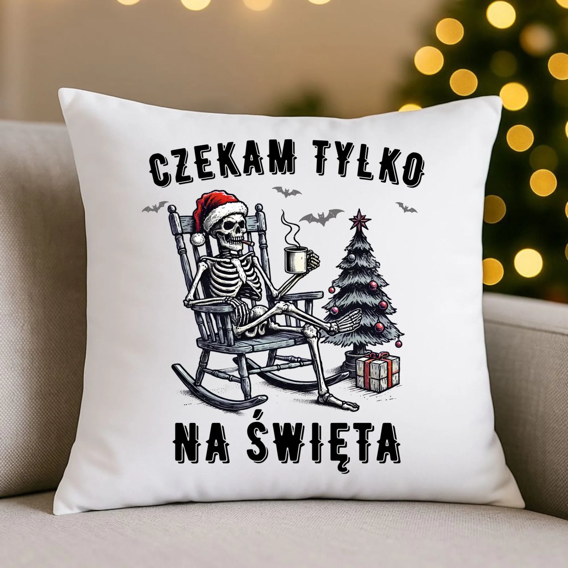 Poduszka świąteczna - Czekam tylko na święta BN56 - StoryCups.pl