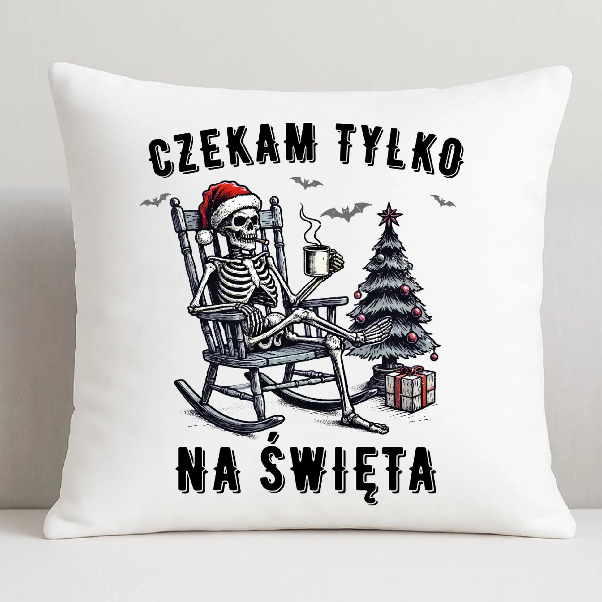 Poduszka świąteczna - Czekam tylko na święta BN56 - StoryCups.pl
