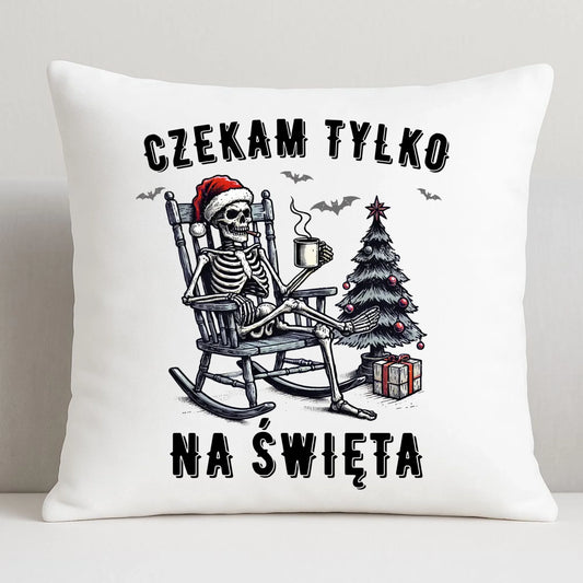 Poduszka świąteczna - Czekam tylko na święta BN56 - StoryCups.pl