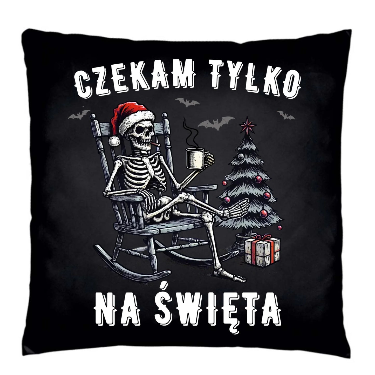 Poduszka dekoracyjna świąteczna - Czekam tylko na święta BN56 - StoryCups.pl