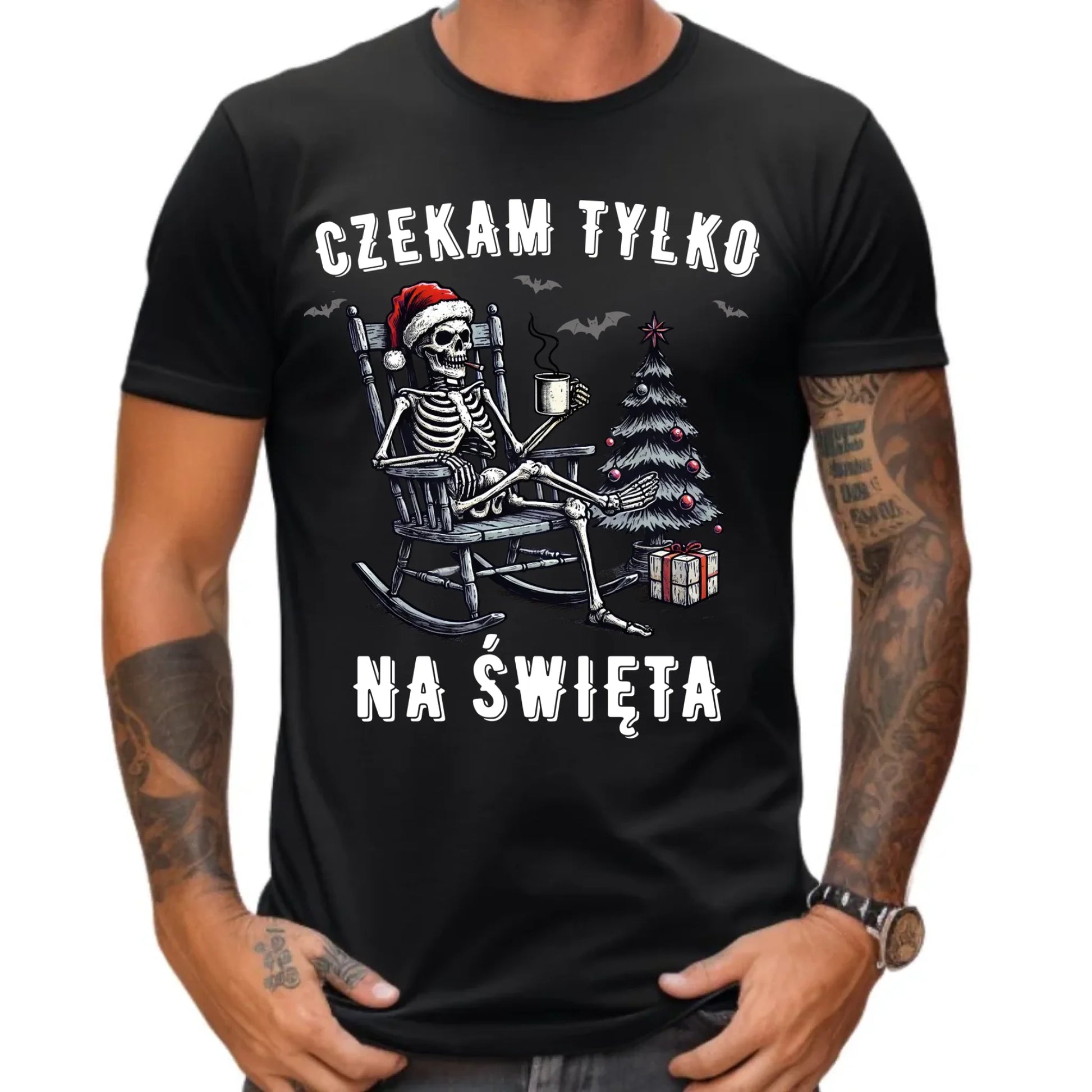 Koszulka męska świąteczna - Czekam tylko na święta BN56 - StoryCups.pl