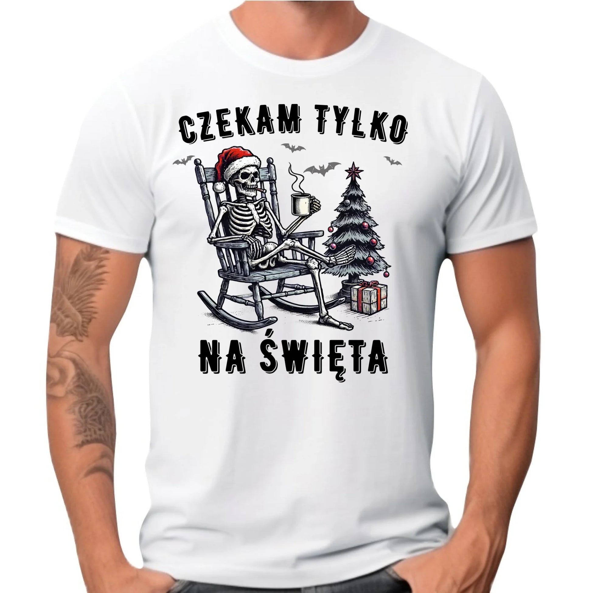 Koszulka męska świąteczna - Czekam tylko na święta BN56 - StoryCups.pl