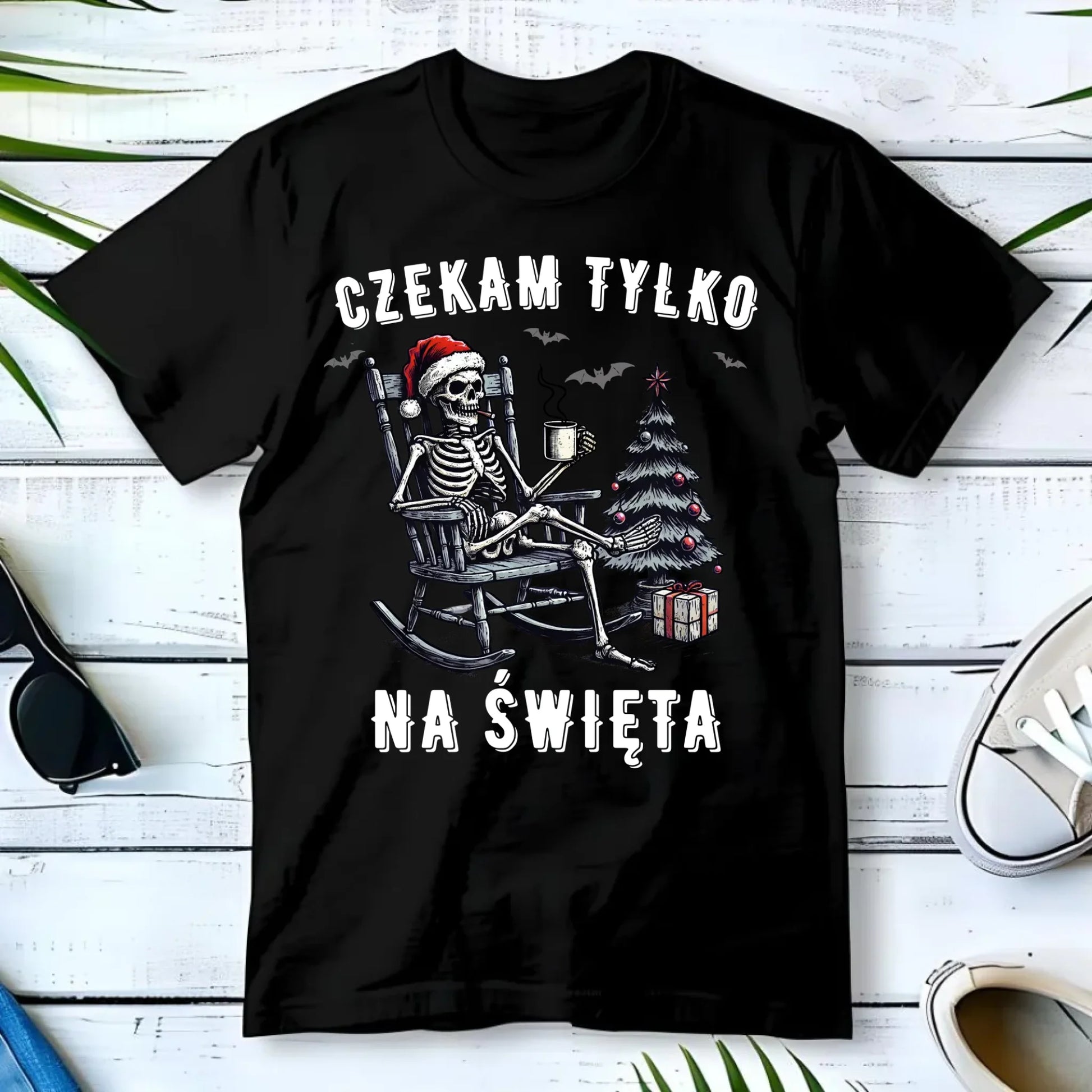 Koszulka męska świąteczna - Czekam tylko na święta BN56 - StoryCups.pl