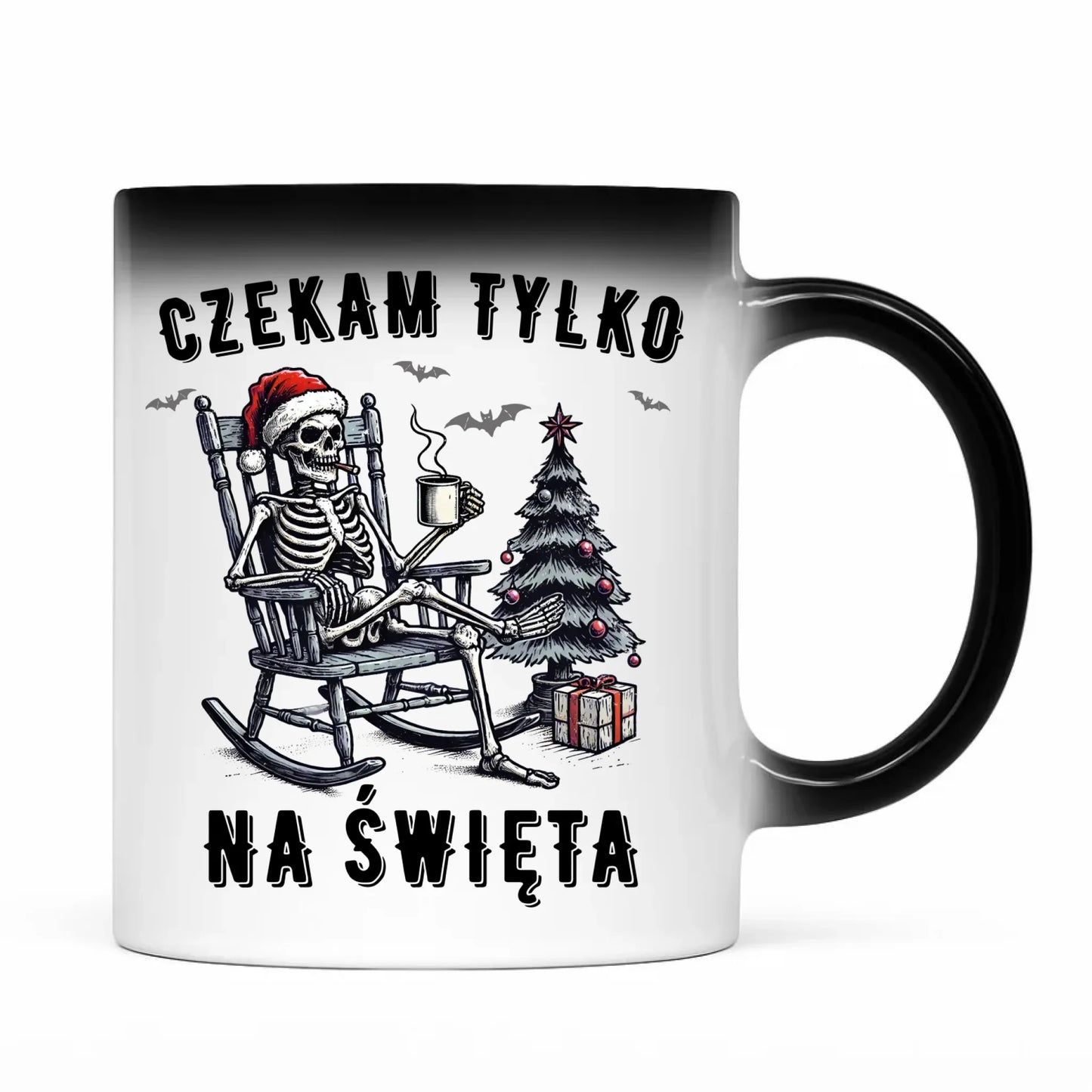 Kubek magiczny świąteczny - Czekam tylko na święta BN56 - StoryCups.pl