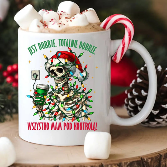 Kubek świąteczny - Jest dobrze Wszystko mam pod kontrolą BN55 - StoryCups.pl