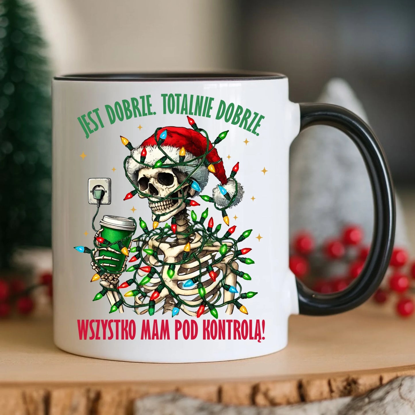 Kubek świąteczny - Jest dobrze Wszystko mam pod kontrolą BN55 - StoryCups.pl