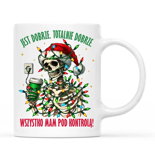 Kubek świąteczny - Jest dobrze Wszystko mam pod kontrolą BN55 - StoryCups.pl