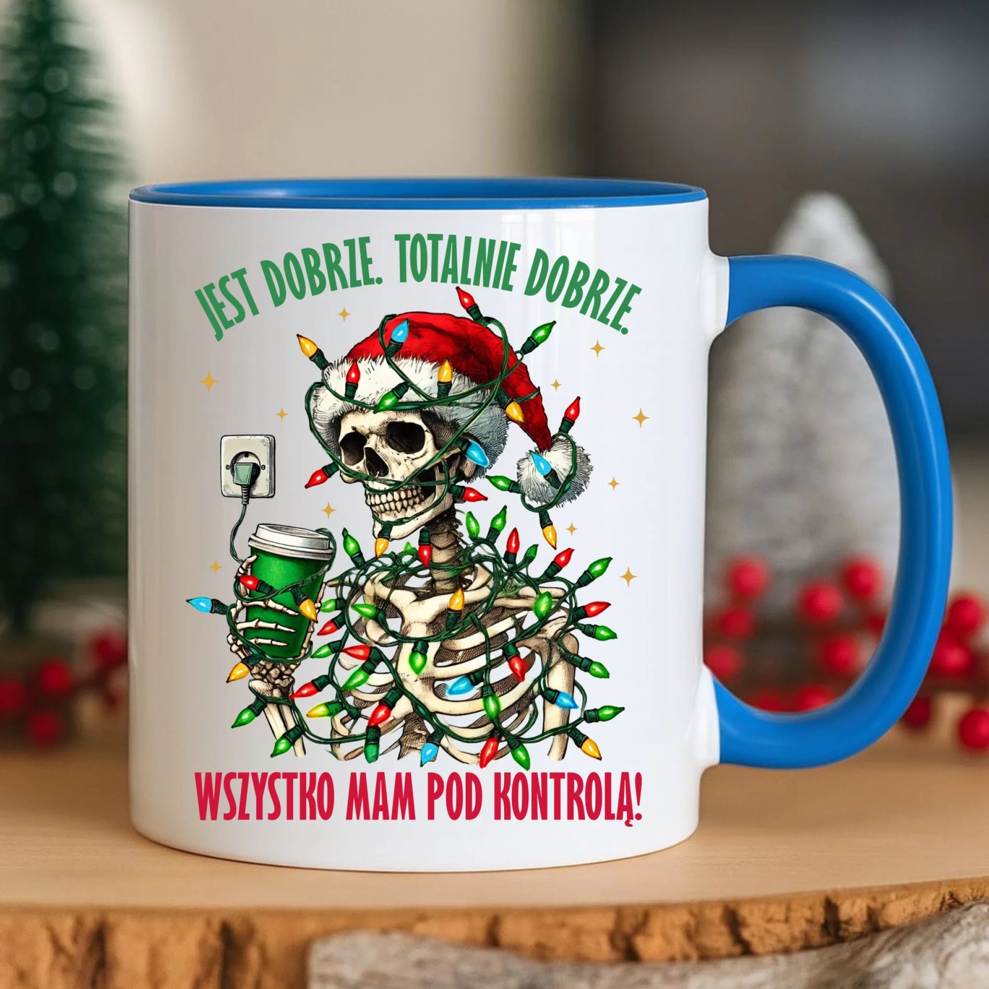Kubek świąteczny - Jest dobrze Wszystko mam pod kontrolą BN55 - StoryCups.pl