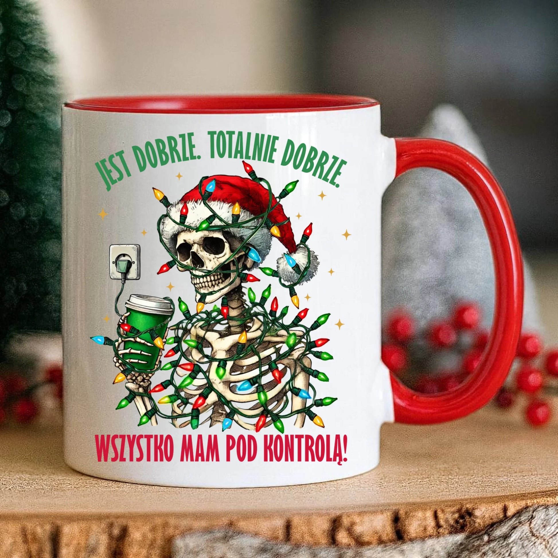 Kubek świąteczny - Jest dobrze Wszystko mam pod kontrolą BN55 - StoryCups.pl