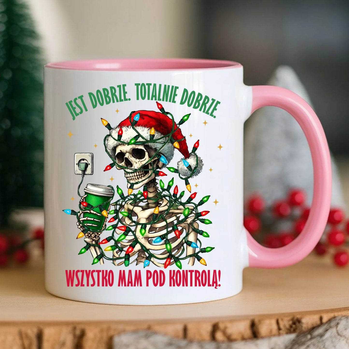 Kubek świąteczny - Jest dobrze Wszystko mam pod kontrolą BN55 - StoryCups.pl