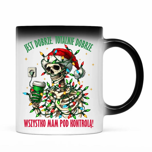 Kubek magiczny świąteczny - Jest dobrze Wszystko mam pod kontrolą BN55
