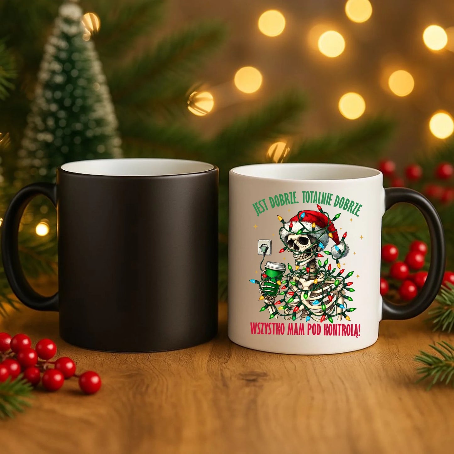 Kubek magiczny świąteczny - Jest dobrze Wszystko mam pod kontrolą BN55