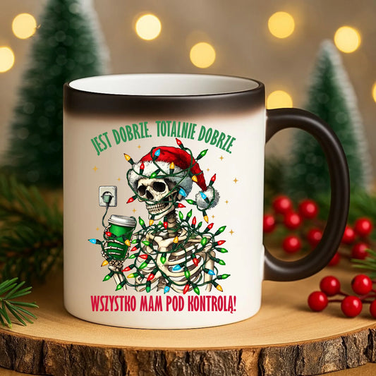 Kubek magiczny świąteczny - Jest dobrze Wszystko mam pod kontrolą BN55