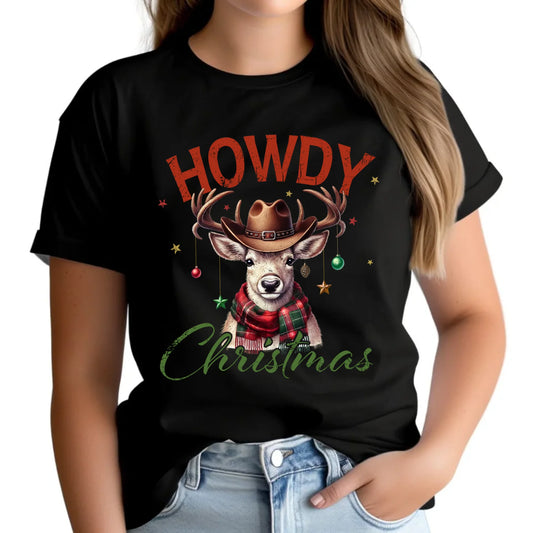 Koszulka damska świąteczna - Howdy Christmas BN54 - StoryCups.pl