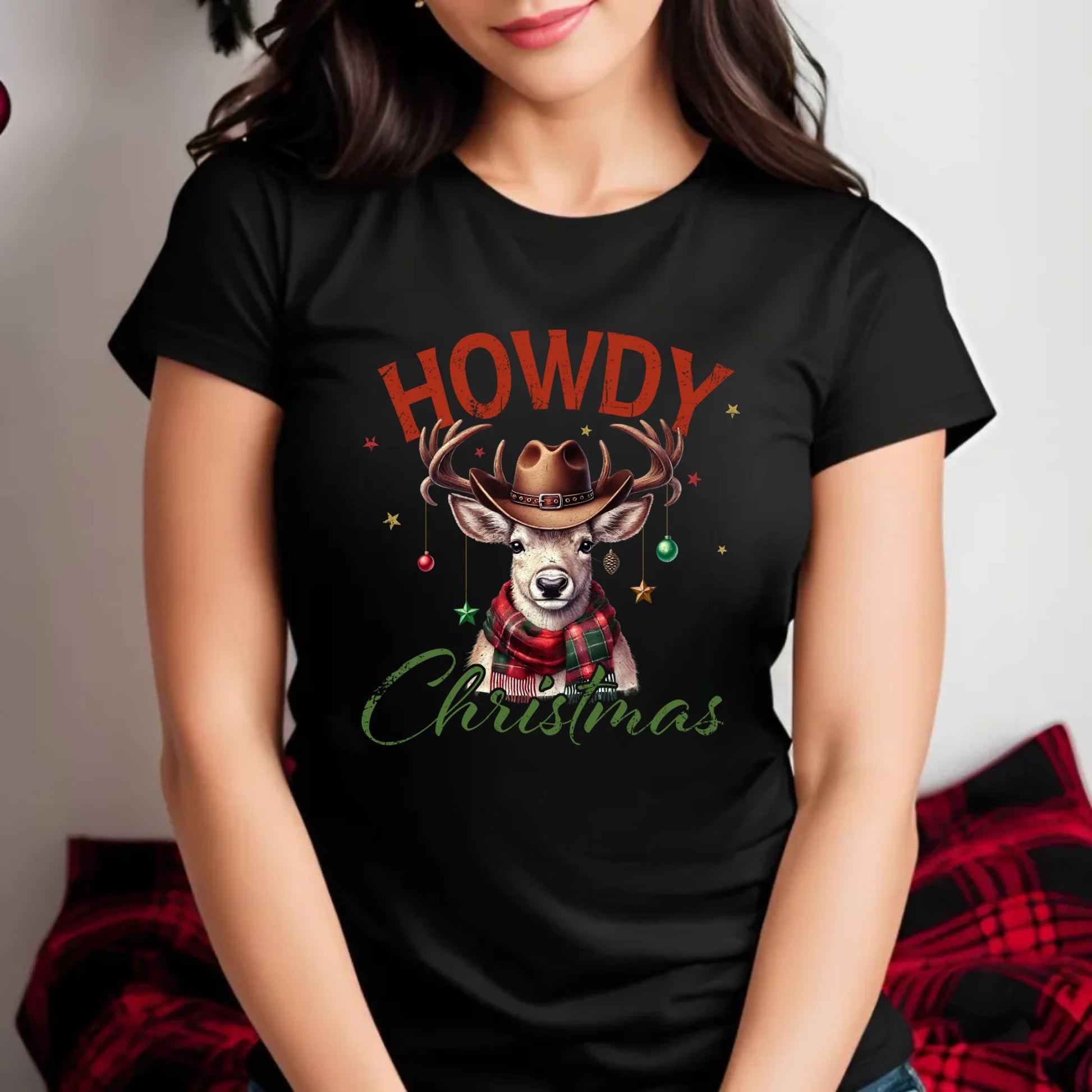 Koszulka damska świąteczna - Howdy Christmas BN54 - StoryCups.pl
