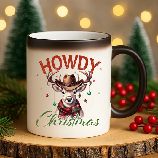 Kubek magiczny świąteczny - Howdy Christmas BN54 - StoryCups.pl
