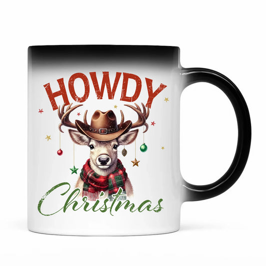 Kubek magiczny świąteczny - Howdy Christmas BN54 - StoryCups.pl