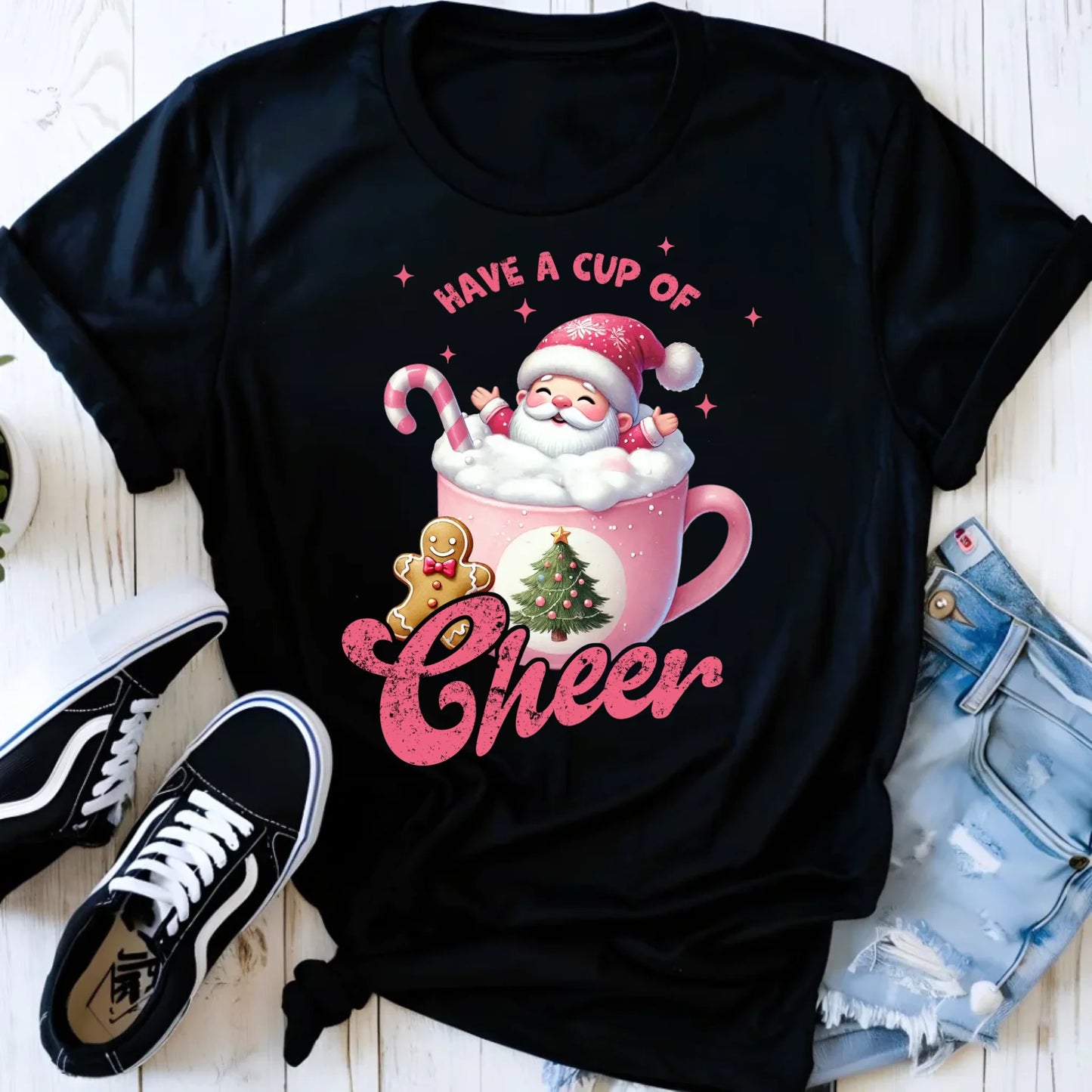 Koszulka damska świąteczna - Have a cup of cheer BN53 - StoryCups.pl