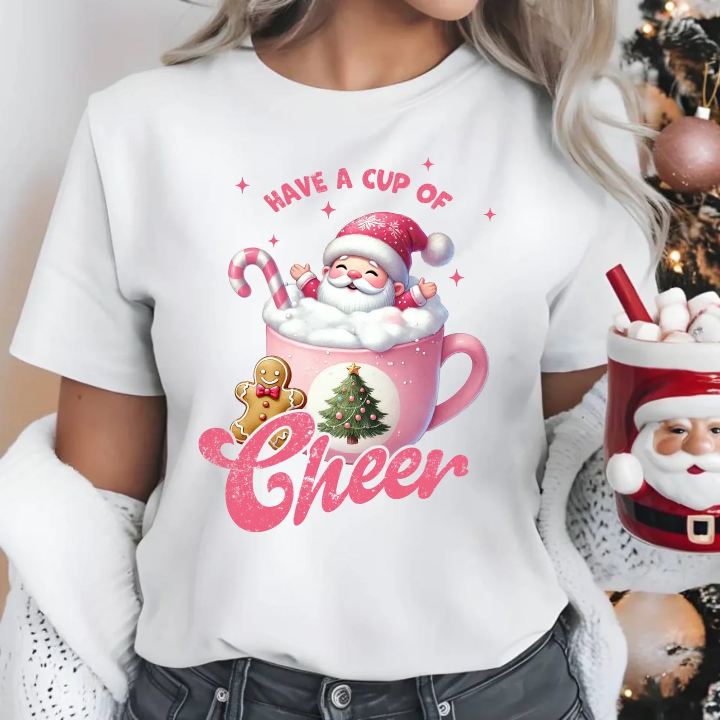 Koszulka damska świąteczna - Have a cup of cheer BN53 - StoryCups.pl