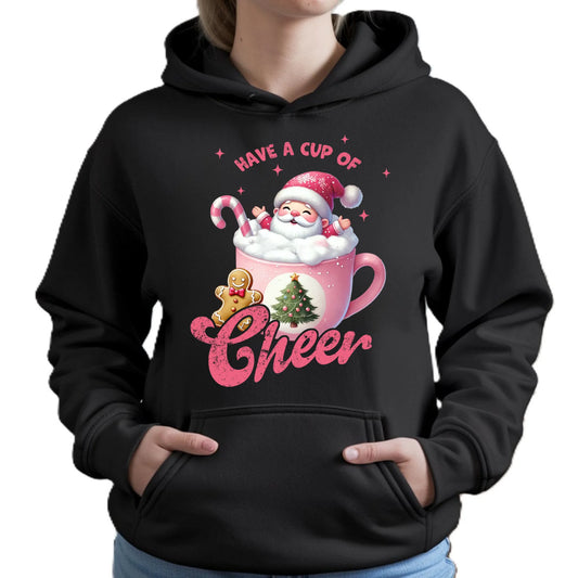 Bluza damska z kapturem świąteczna - Have a cup of cheer BN53 - StoryCups.pl