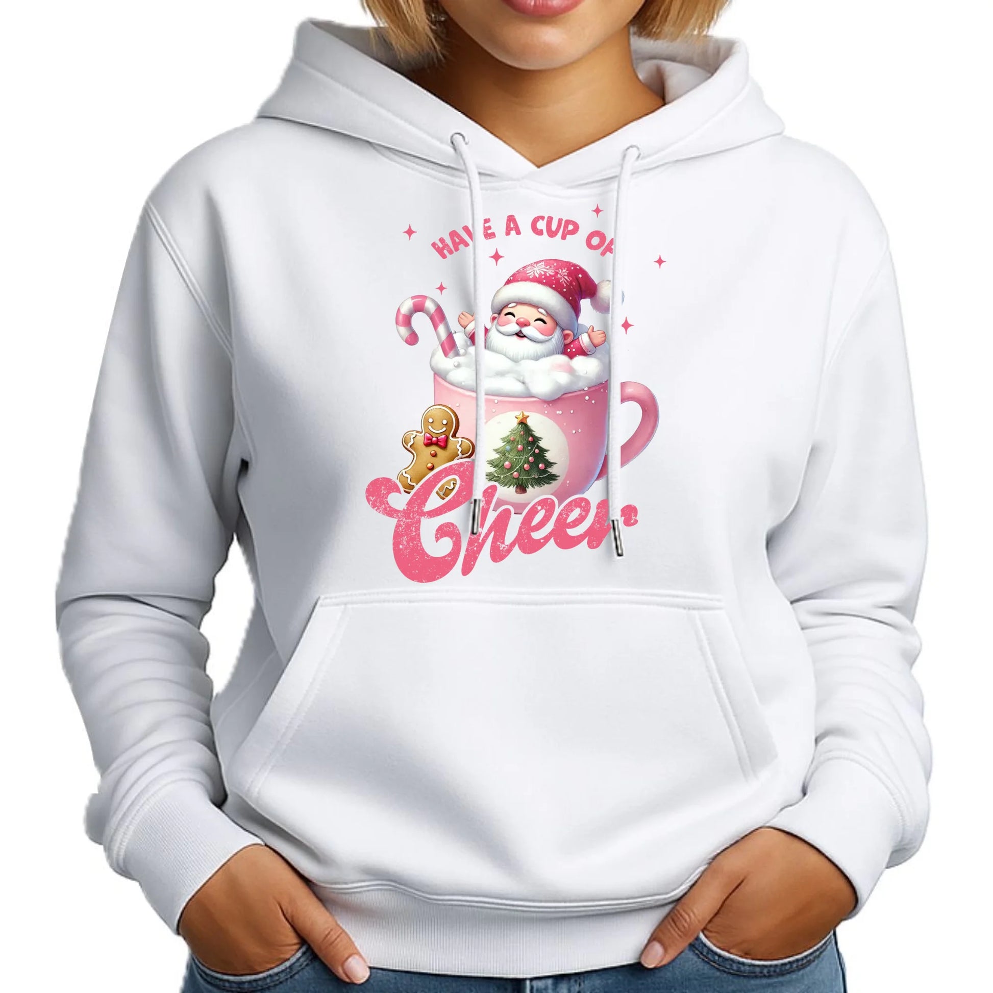 Bluza damska z kapturem świąteczna - Have a cup of cheer BN53 - StoryCups.pl