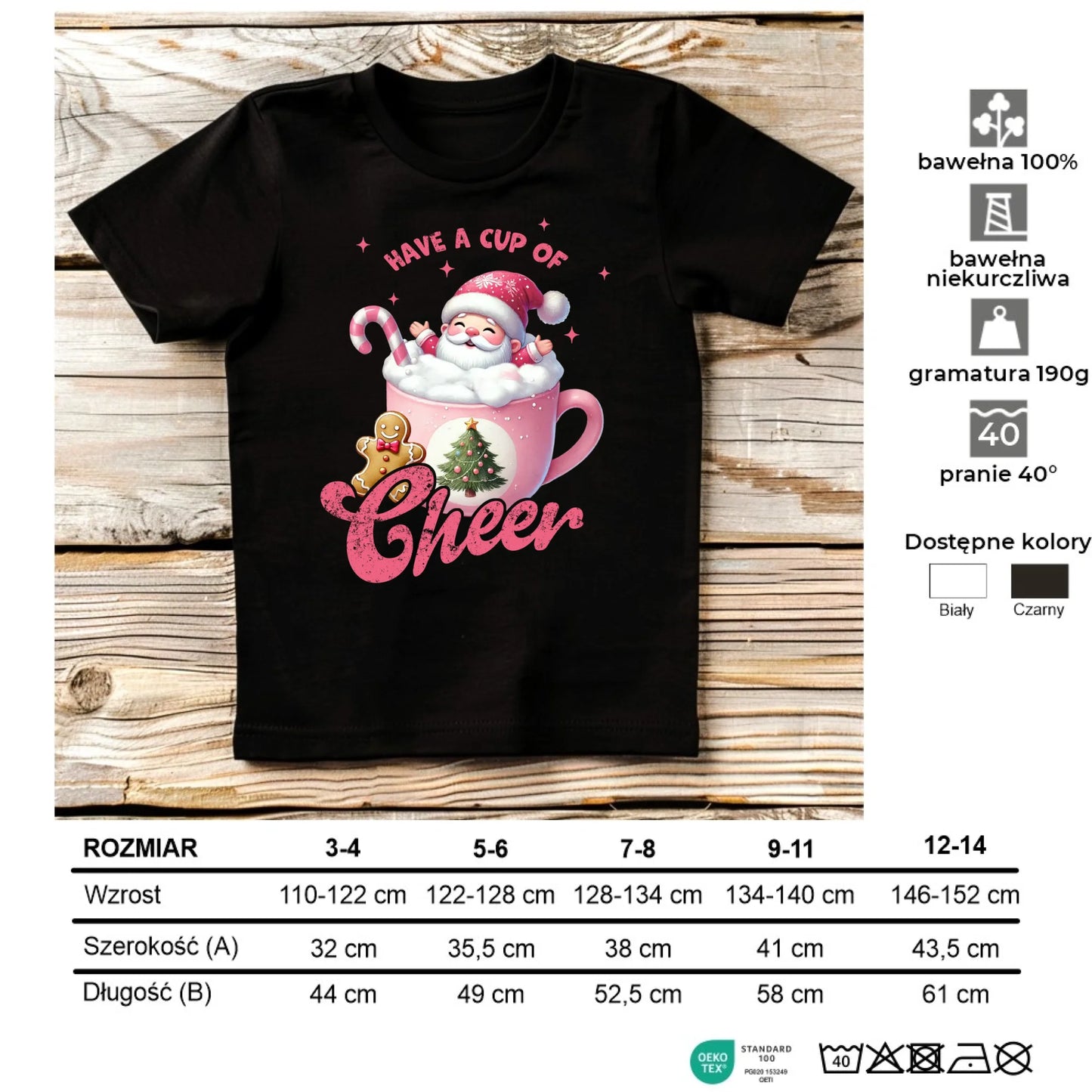 Koszulka dziecięca świąteczna - Have a cup of cheer BN53 - StoryCups.pl