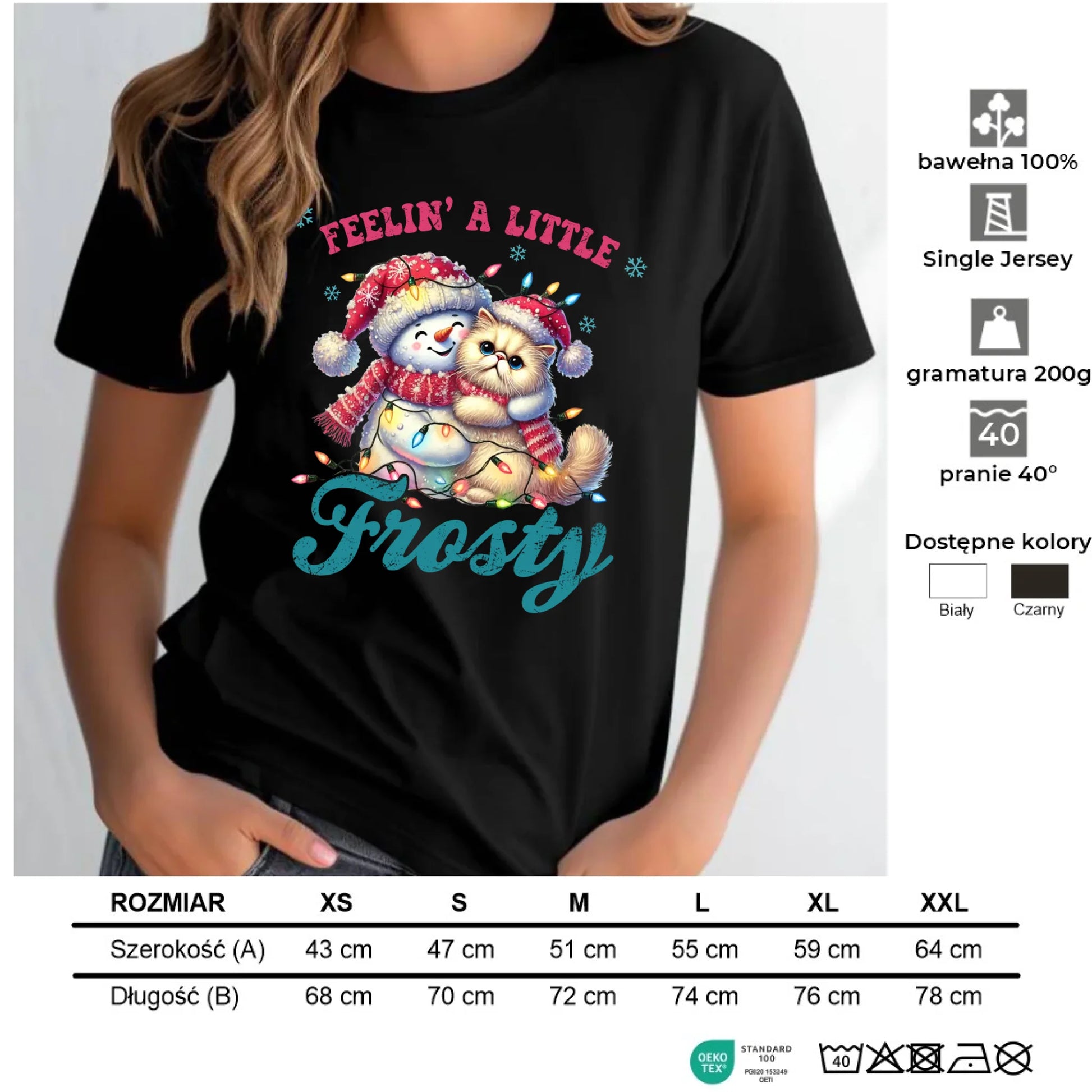 Koszulka damska świąteczna - Feelin' a little frosty BN52 - StoryCups.pl