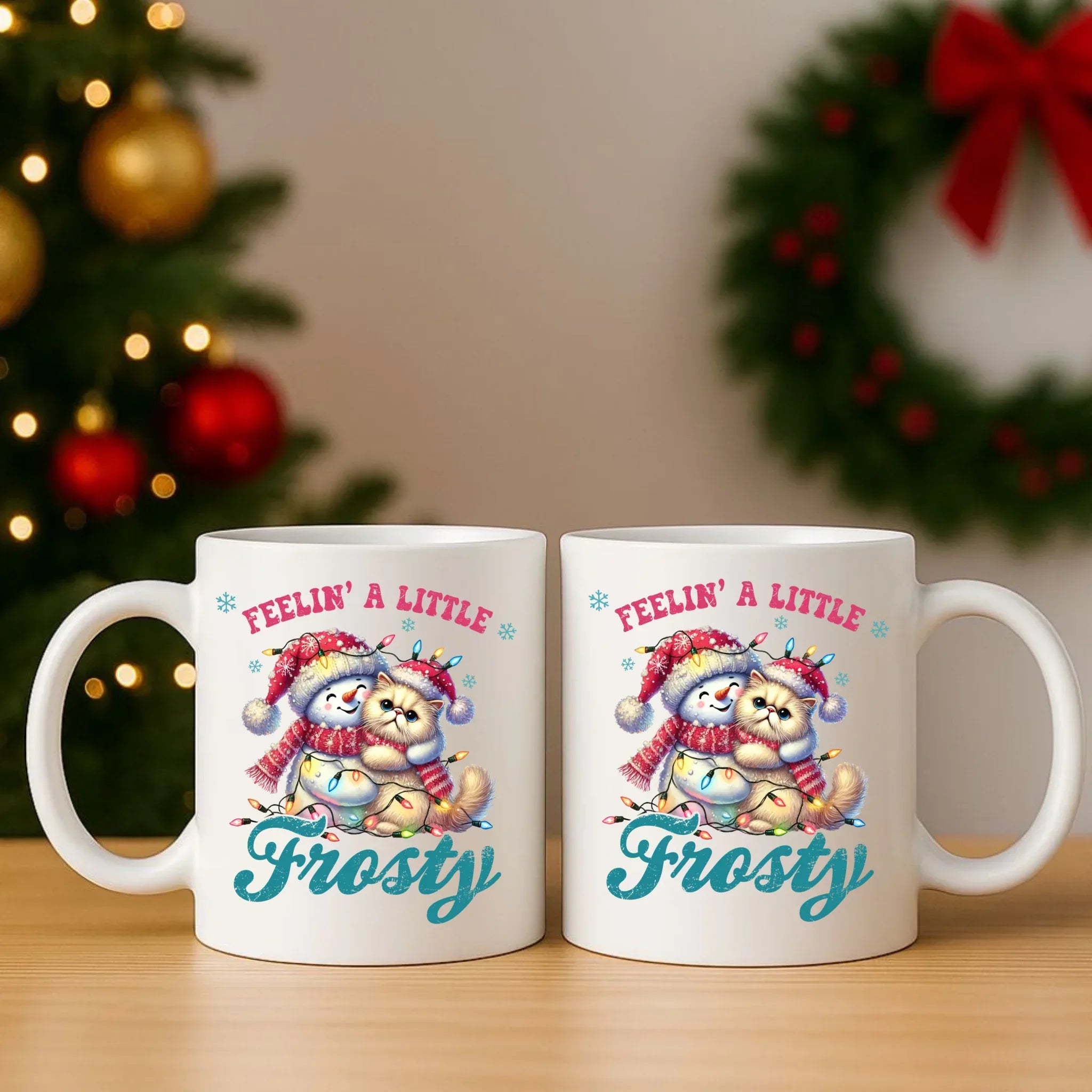 Zestaw poduszka i kubek świąteczny - Feelin' a little frosty BN52 - StoryCups.pl