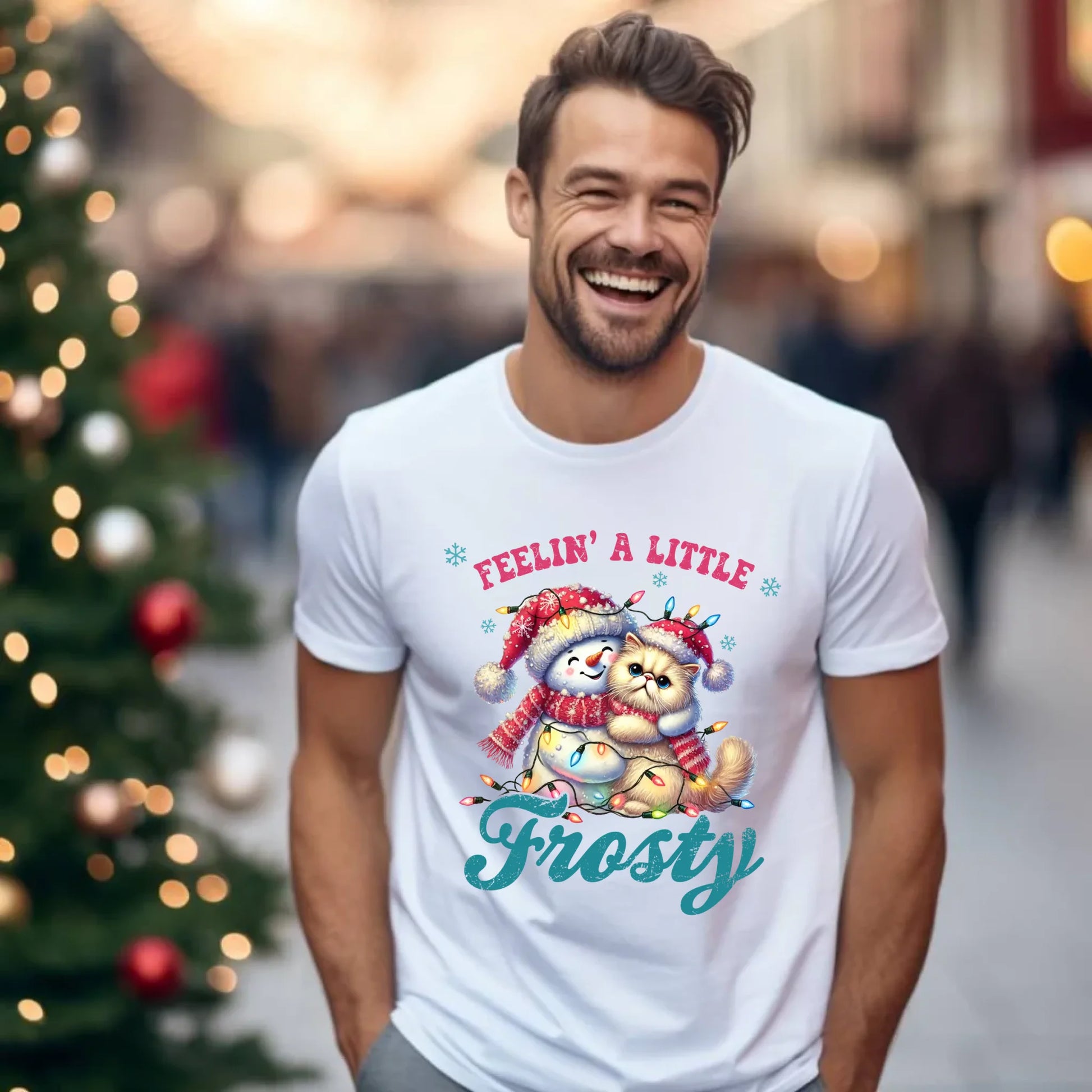 Koszulka męska świąteczna - Feelin' a little frosty BN52 - StoryCups.pl